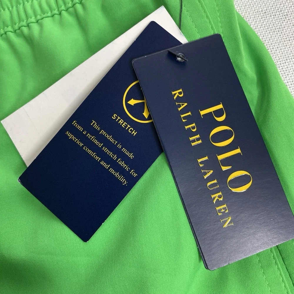 Polo Ralph Lauren Men's XL Neon Green Swim Trunks Shorts Mesh Lined‎